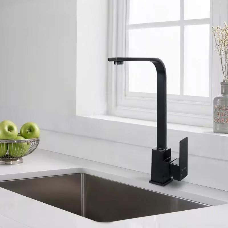 Baterie sanitară lavoar, negru mat – monocomandă cu cartuș ceramic – T163