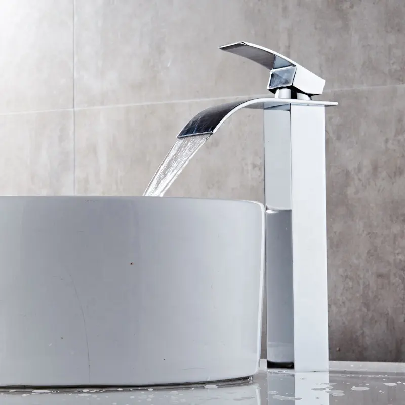Baterie sanitară lavoar cascada negru mat - model minimalist T73