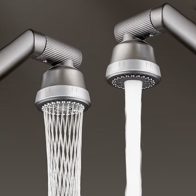 Baterie sanitară bucătărie, braț flexibil 1080°, gri – T119